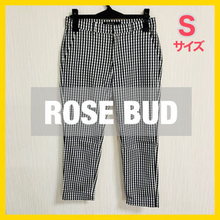 ローズバッド(ROSE BUD)の【ROSE BUD／ローズバッド】ギンガムチェック パンツ ブラック(カジュアルパンツ)