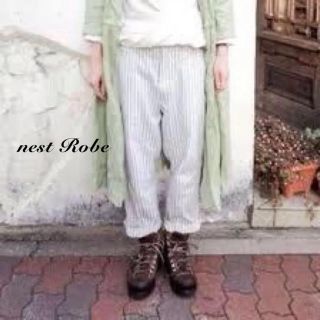 ネストローブ(nest Robe)のネストローブ（nest robe） コットンリネン ストライプパンツ(カジュアルパンツ)