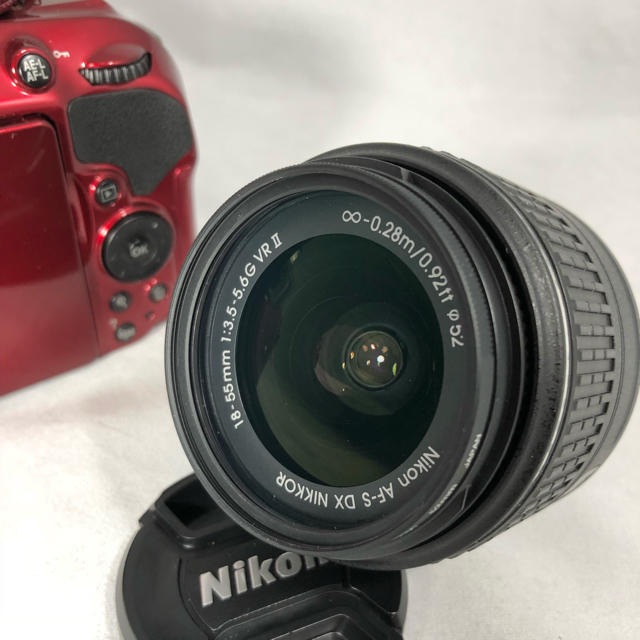 Nikon(ニコン)のj_un25_様 専用お取り置き  D5300 18-55 VRⅡ レッド  スマホ/家電/カメラのカメラ(デジタル一眼)の商品写真