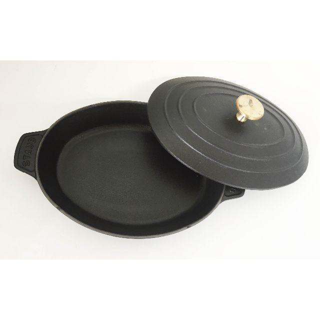 STAUB(ストウブ)の未使用☆STAUB オーバル ホットプレート 23cm インテリア/住まい/日用品のキッチン/食器(調理道具/製菓道具)の商品写真