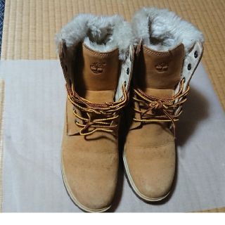 ティンバーランド(Timberland)のTimberland24.5イエローブーツファー付き(ブーツ)