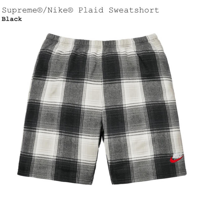 Supreme(シュプリーム)の新品 L Supreme NIKE Plaid Sweatshort ショーツ メンズのパンツ(ショートパンツ)の商品写真