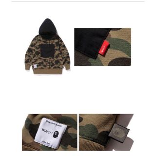 アベイシングエイプ(A BATHING APE)の新品未使用 WTAPS x BAPE sweatshirt S(パーカー)