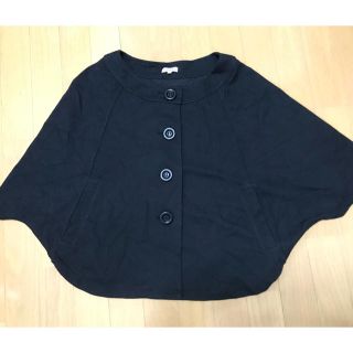 サンカンシオン(3can4on)のサンカンシオン★ポンチョジャケット黒2美品(ポンチョ)