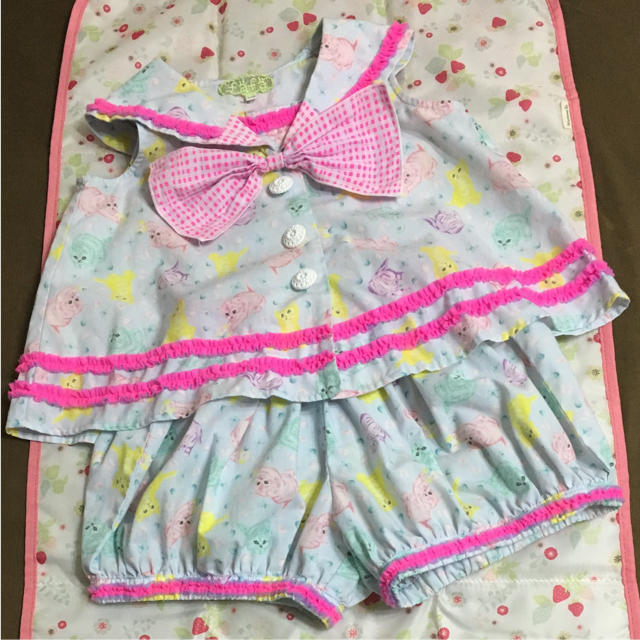 fafa(フェフェ)の☆ウキウキ様専用です☆  fafa  セットアップ  110 キッズ/ベビー/マタニティのキッズ服女の子用(90cm~)(その他)の商品写真