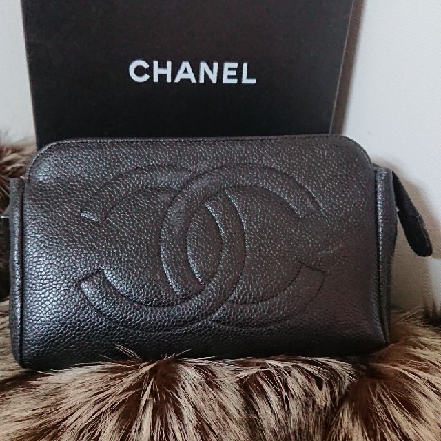 新作人気商品 正規品 CHANEL(シャネル) キャビアスキン デカココマーク