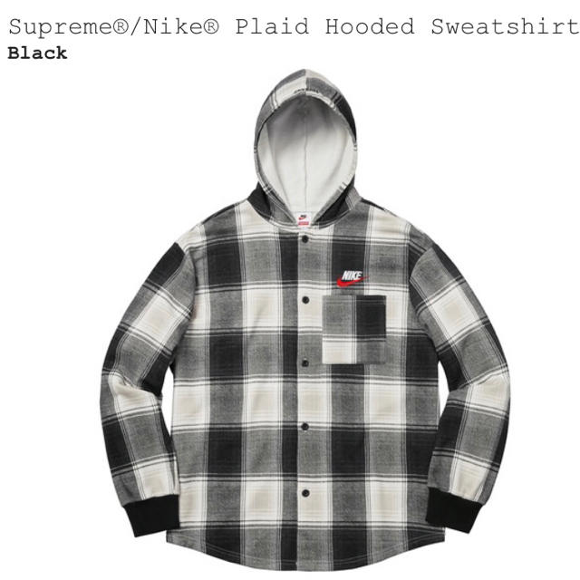 Supreme x NIKE Plaid Hooded Sweatshirt