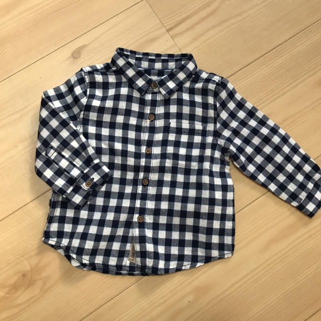 ZARA KIDS(ザラキッズ)のチェックシャツ キッズ/ベビー/マタニティのベビー服(~85cm)(シャツ/カットソー)の商品写真