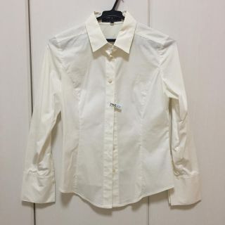 フォクシー(FOXEY)の【極美品】FOXEY フォクシー 襟付きブラウス　白　ホワイト　オフィス(シャツ/ブラウス(長袖/七分))