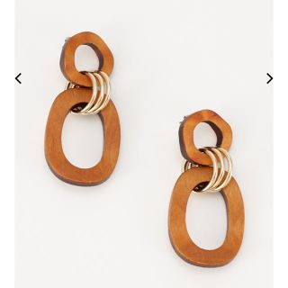 マウジー(moussy)のWOOD HOOP ピアス(ピアス)