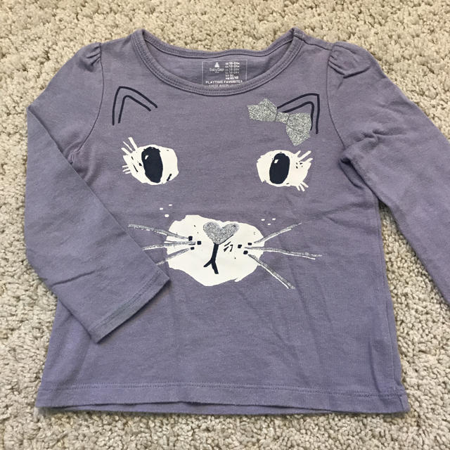 babyGAP(ベビーギャップ)のbabygap 猫ちゃん フクロウ 長袖tシャツ ロングtシャツ キッズ/ベビー/マタニティのキッズ服女の子用(90cm~)(Tシャツ/カットソー)の商品写真