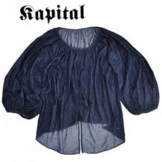 キャピタル(KAPITAL)の新品 KAPITAL  柔らかい シャツデニム燕尾パフギャザー  チュニック(チュニック)