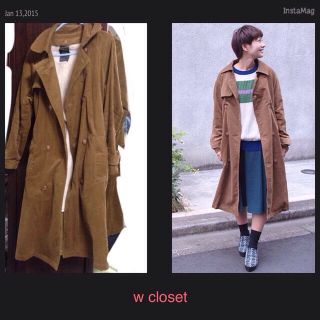 ダブルクローゼット(w closet)のコーデュロイトレンチコート(トレンチコート)