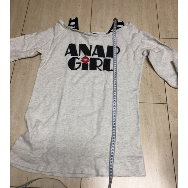 ANAP(アナップ)のANAPオフショルダー風ロングTシャツ キッズ/ベビー/マタニティのキッズ服女の子用(90cm~)(Tシャツ/カットソー)の商品写真