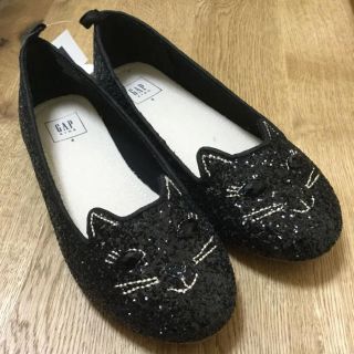 ギャップ(GAP)のタグ付き♪ GAP ラメ ネコのバレエシューズ パンプス 23cm(バレエシューズ)