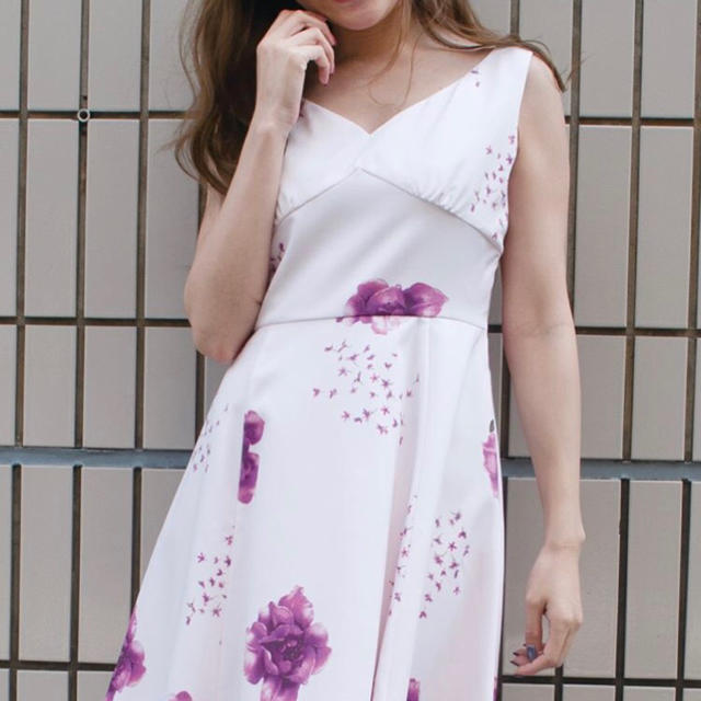 CECIL McBEE(セシルマクビー)のCECIL McBEE☆お花柄ワンピ☆ピンク☆used☆ レディースのワンピース(ミニワンピース)の商品写真