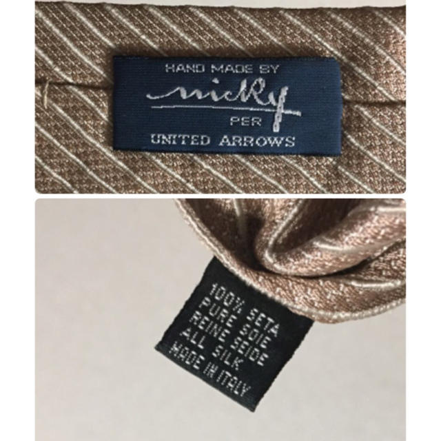 NICKY(ニッキー)のnicky per UNITED ARROWS ニッキー ストライプネクタイ 茶 メンズのファッション小物(ネクタイ)の商品写真