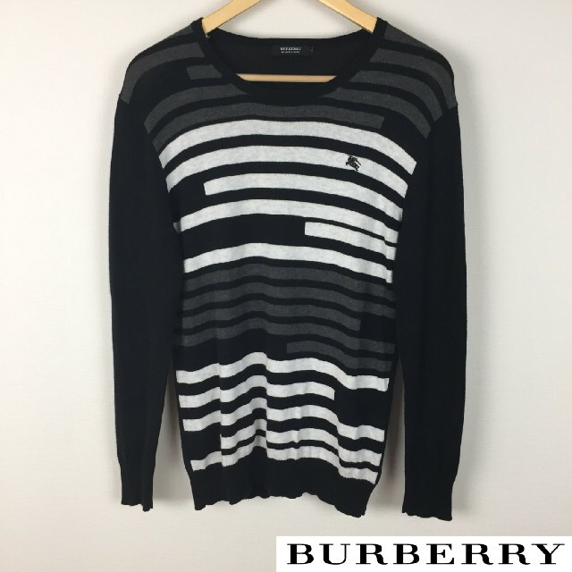 BURBERRY BLACK LABEL(バーバリーブラックレーベル)のユッキー様専用！美品 BURBERRY BLACK LABEL 長袖ニット メンズのトップス(ニット/セーター)の商品写真