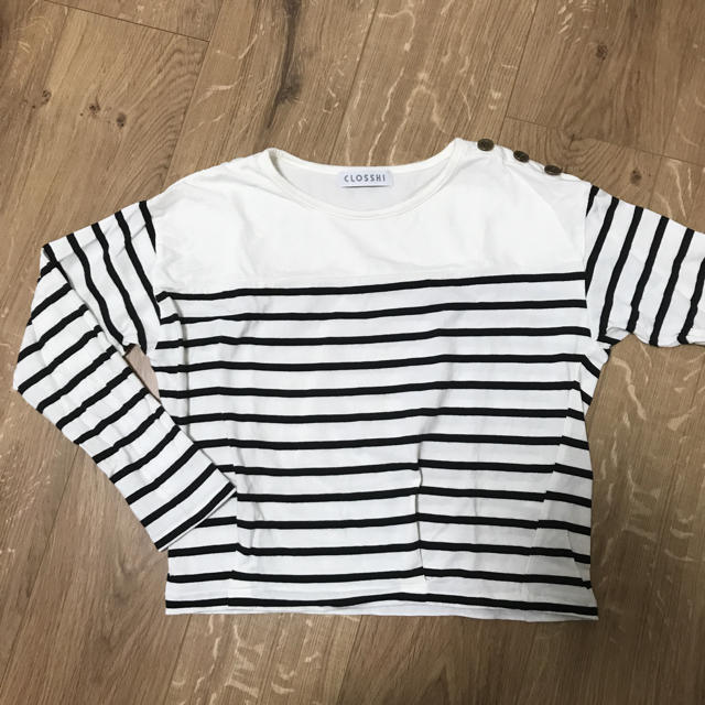 しまむら(シマムラ)のボーダー 長袖Tシャツ 140 キッズ/ベビー/マタニティのキッズ服女の子用(90cm~)(Tシャツ/カットソー)の商品写真