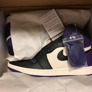 ナイキ(NIKE)のair jordan 1 retro hi og court purple(スニーカー)