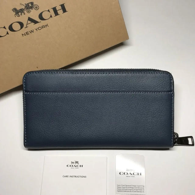 COACH(コーチ)の最新モデル【新品】COACH コーチ★長財布 ブルー ミッドナイトブルー メンズのファッション小物(長財布)の商品写真