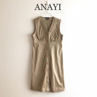 アナイ(ANAYI)のANAYIアナイ◇ノースリーブワンピース ジャンスカ 通勤仕事 M 春秋(ひざ丈ワンピース)