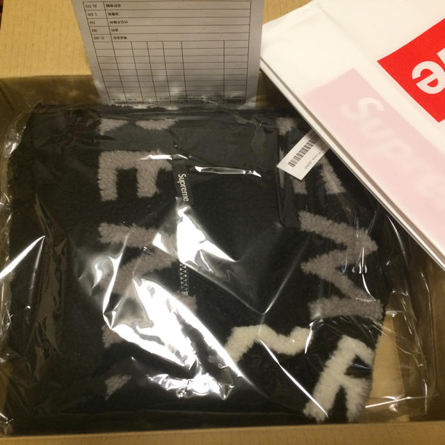 Supreme reversible logo fleece jacket M