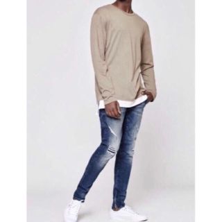 フィアオブゴッド(FEAR OF GOD)のpacsun デニムジョガーパンツ S グレーロンT FOG(デニム/ジーンズ)