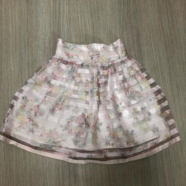 LIZ LISA(リズリサ)のLIZ LISA♡ストライプ花柄スカート レディースのスカート(ミニスカート)の商品写真