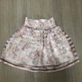 リズリサ(LIZ LISA)のLIZ LISA♡ストライプ花柄スカート(ミニスカート)