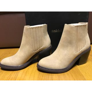 スナイデル(SNIDEL)の新品☆snidel ブーツ サイドゴア ショートブーツ S ベージュ(ブーツ)