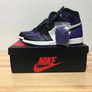 ナイキ(NIKE)のaj1 レトロ high og コートパープル(スニーカー)