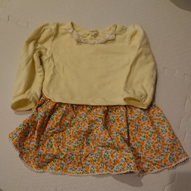 HusHush(ハッシュアッシュ)の子供服長袖ワンピース キッズ/ベビー/マタニティのキッズ服女の子用(90cm~)(ワンピース)の商品写真