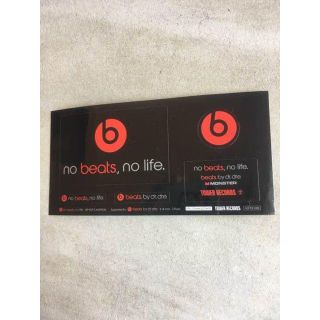 ビーツバイドクタードレ(Beats by Dr Dre)のbeats by dr.dre × TOWER RECORDS ステッカー(ノベルティグッズ)