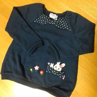 ミキハウス(mikihouse)の【新品タグ付き】トレーナー⭐ミキハウス　うさこちゃん　ネイビー(Tシャツ/カットソー)