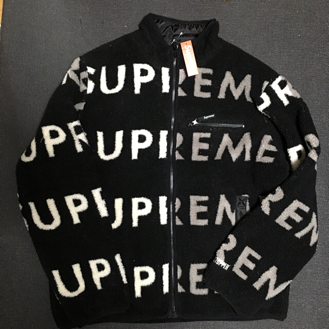 supreme reversible logo fleece jacket | angeloawards.com