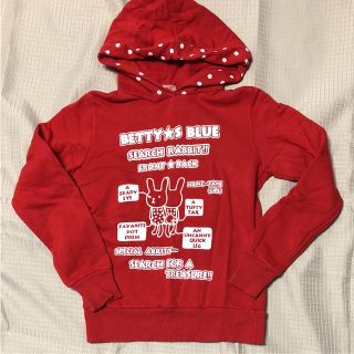 ベティーズブルー(BETTY'S BLUE)のbetty's blue  耳付きフードパーカー ドット 水玉(パーカー)