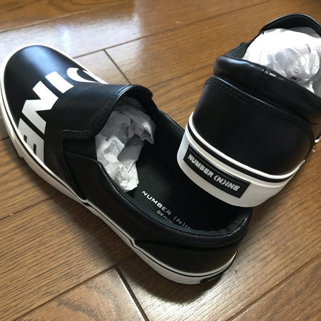 NUMBER (N)INE - ナンバーナイン スリッポン 新品 Sサイズ 黒 NUMBER (N)INE - ナンバーナイン スリッポン 新品 Sサイズ 黒