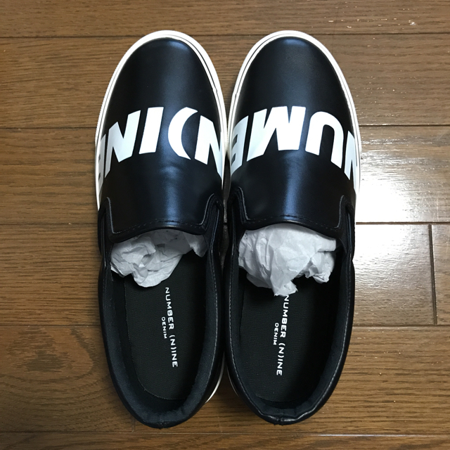 NUMBER (N)INE - ナンバーナイン スリッポン 新品 Sサイズ 黒 NUMBER (N)INE - ナンバーナイン スリッポン 新品 Sサイズ 黒