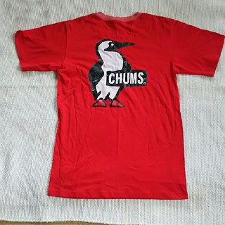 チャムス(CHUMS)の☆USA 新品未使用バックプリント赤色レッドTシャツ メンズ S
 (Tシャツ/カットソー(半袖/袖なし))