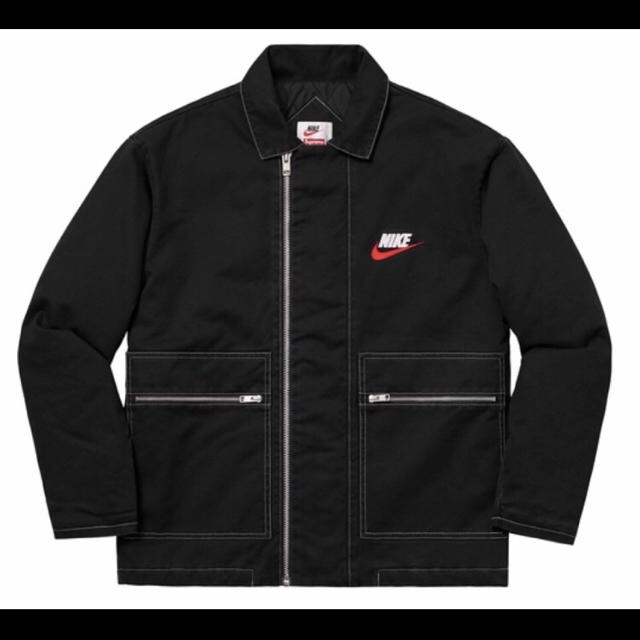 Nike Supreme work jacket ブラック Black M
