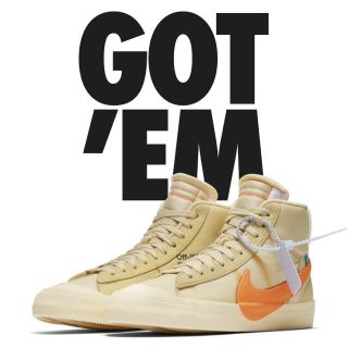 ナイキ(NIKE)のoff-white nike オフホワイト BLAZER ブレーザー 27.5(スニーカー)