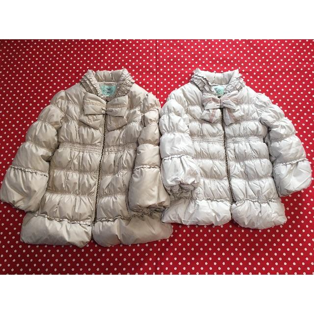 トッカ リボンダウンコート 100 110 120 130 良質 tweedmill.co.uk
