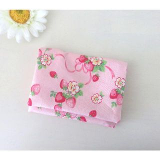 New*移動ポケット*YUWAイチゴ*ピンク水玉*ハンドメイド(バッグ/レッスンバッグ)