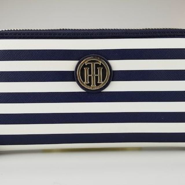 TOMMY HILFIGER(トミーヒルフィガー)のTOMMY HILFIGER（トミーヒルフィガー）レデイース 財布 紺・白 レディースのファッション小物(財布)の商品写真