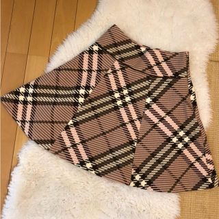 バーバリーブルーレーベル(BURBERRY BLUE LABEL)の美品バーバリーブルーレーベル上質ウールチェック柄スカート最終価格(ひざ丈スカート)