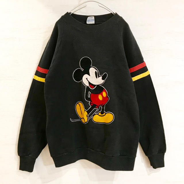 Disney(ディズニー)の美品S 80's Disney ディズニー ミッキー スウェット 180 メンズのトップス(スウェット)の商品写真