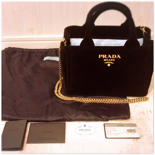 横幅約29新品未使用　PRADA ビジューカナパ