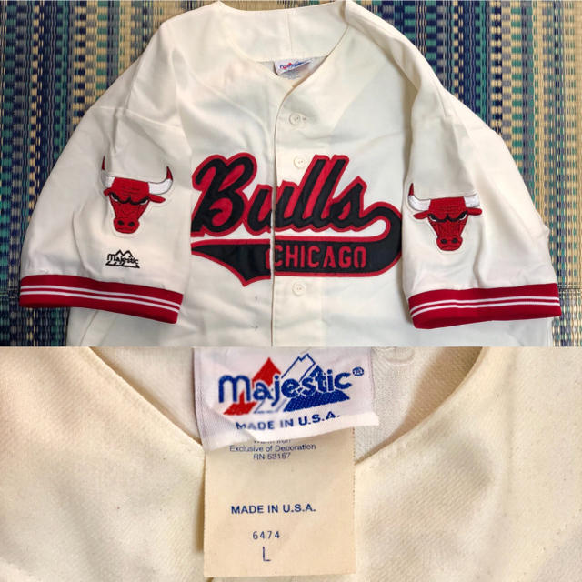 Majestic(マジェスティック)のMajestic製NBA Chicago Bulls ベースボール ユニフォーム スポーツ/アウトドアの野球(ウェア)の商品写真