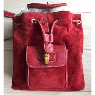 グッチ(Gucci)の🌺確認用🌺  GUCCI  バンブーリュック  【レッド】(リュック/バックパック)